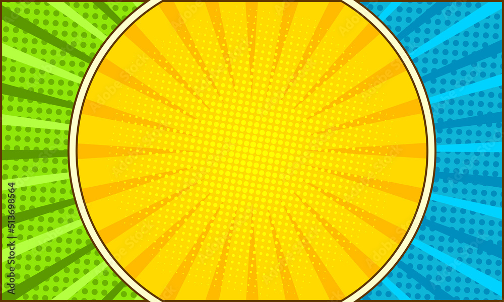 Obraz premium Blank comic pop art colorful background 