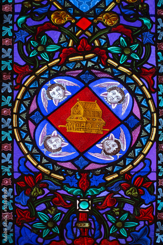 Stained glass windows in the Monastery Santa de Montserrat