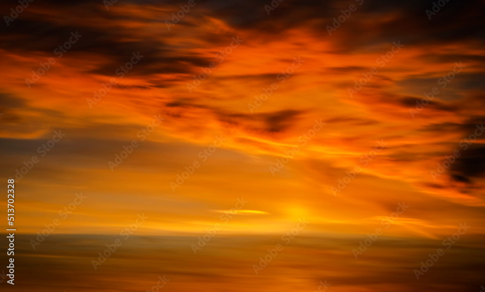 Colorful sky at sunset. Abstract defocused sky gradient.