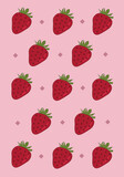 Strawberry vector wallpaper for graphic design and decorative element