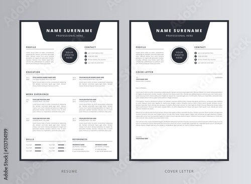 Professional Resume or CV and Cover Letter Template