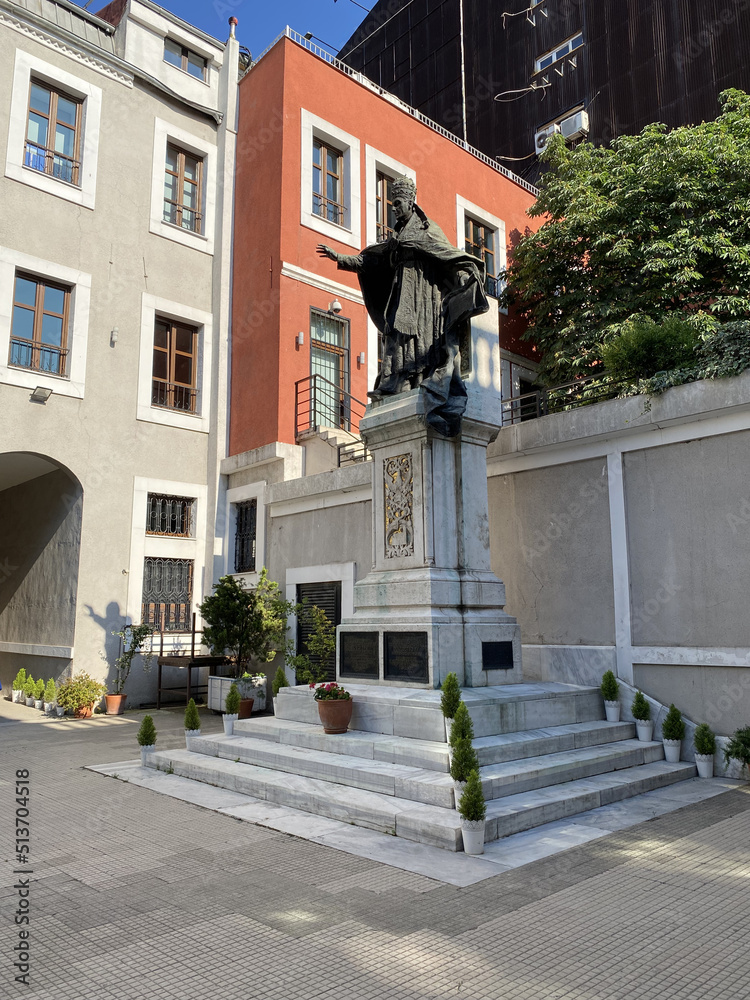 ISTANBUL,TURKEY Enterance of the Holy Spirit Cathedral, also known as