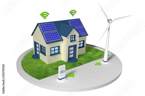 Maison connectée à énergies renouvelables