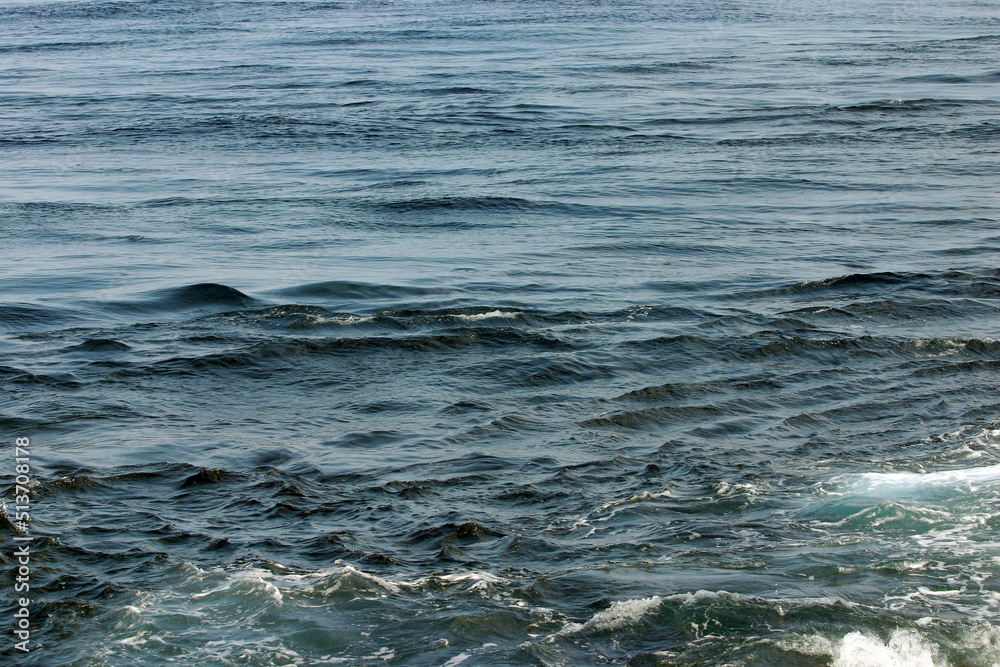 Blue gray ocean surface and Black current photograph. 太平洋上で激しくぶつかり合う親潮(本流)と分流(支流)。 Blue gray ocean surface and Black current photograph. 太平洋上で激しくぶつかり合う親潮(本流)と分流(支流)。