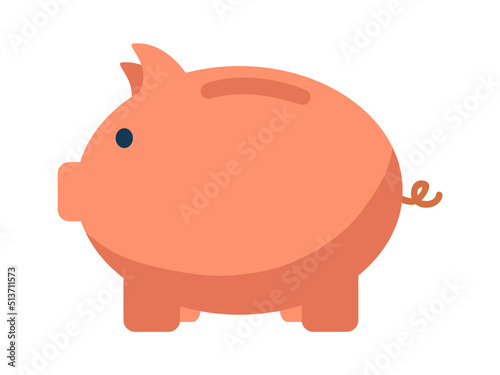Piggy bank icon. Vector illustration