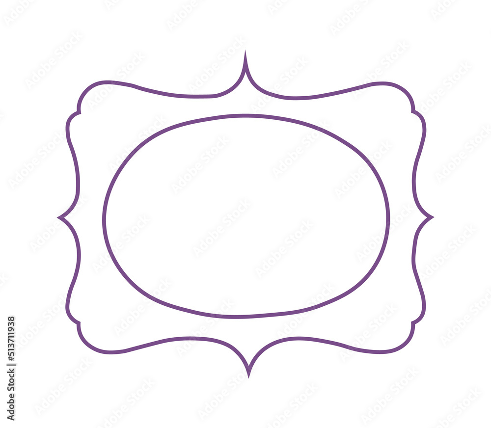 Fototapeta premium Hand drawn simple frame. Vector illustration