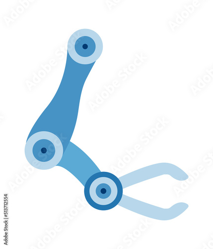 Robotic arm manipulator. Vector illustration