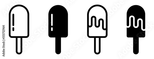 Ice cream icon. Stick ice cream icon  vector illustration