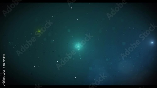 Abstract Space Background Animation Through Lights of Plasma and Nebula