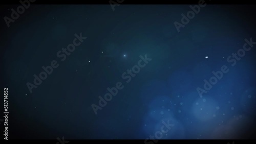 Abstract Space Background Animation Through Lights of Plasma and Nebula