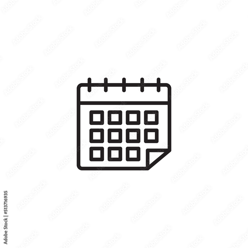 Calendar line icon. linear style sign for mobile concept and web design. Outline vector icon. Symbol, logo illustration. Vector graphic Calendar line icon. linear style sign for mobile concept and web design. Outline vector icon. Symbol, logo illustration. Vector graphic
