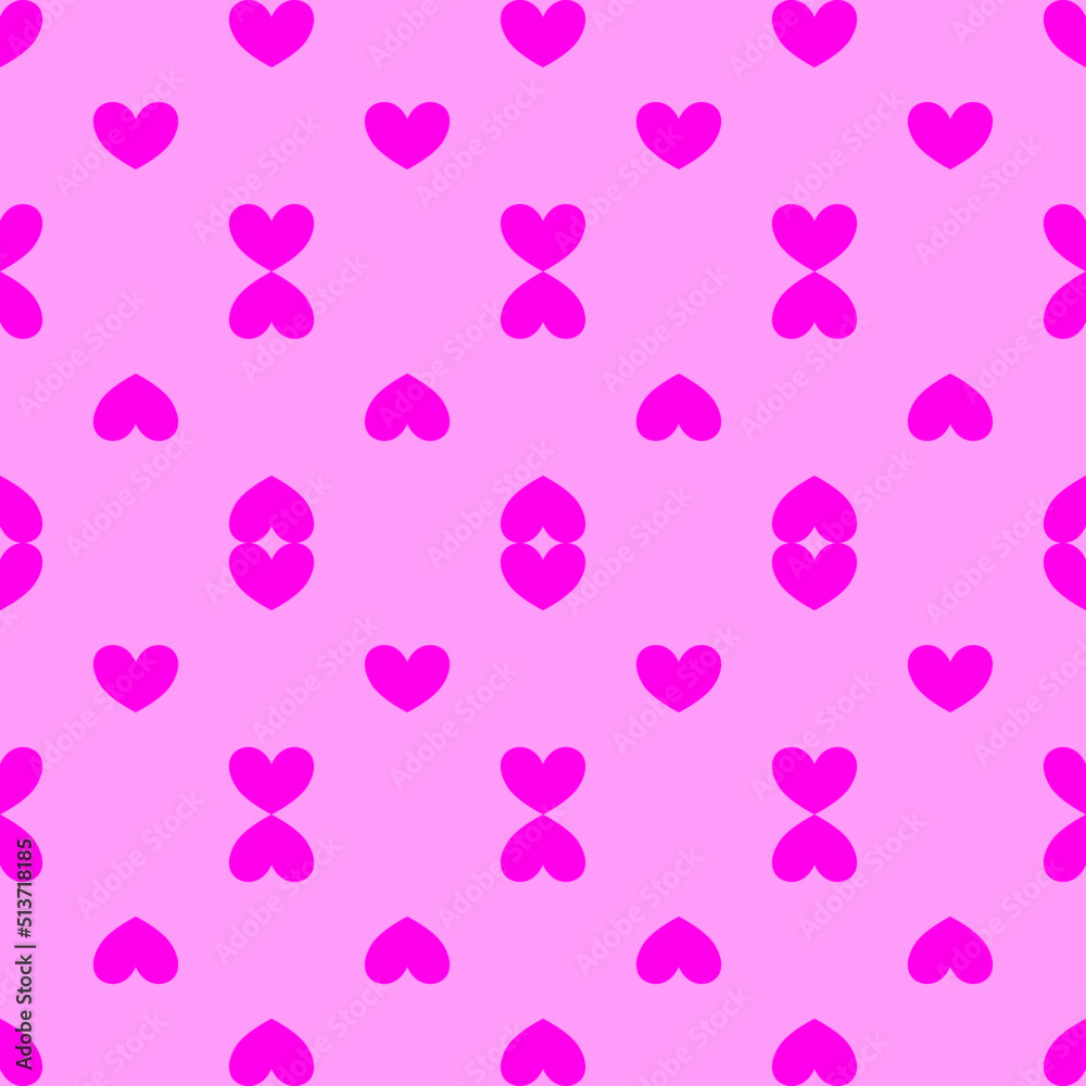 Pink Heart Shaped Seamless Checkered Abstract Geometric Background Vector For Wallpaper Wrapping Backgrounds
