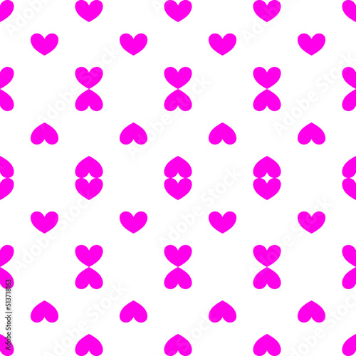 Pink Heart Shaped Seamless Checkered Abstract Geometric Background Vector For Wallpaper Wrapping Backgrounds