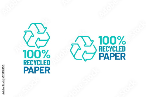 Recycled paper vector icon logo badge photo