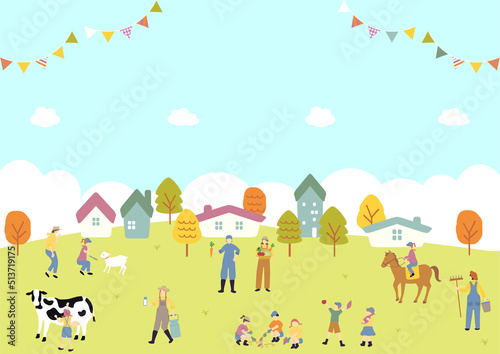 ファーマー体験を楽しむ人達