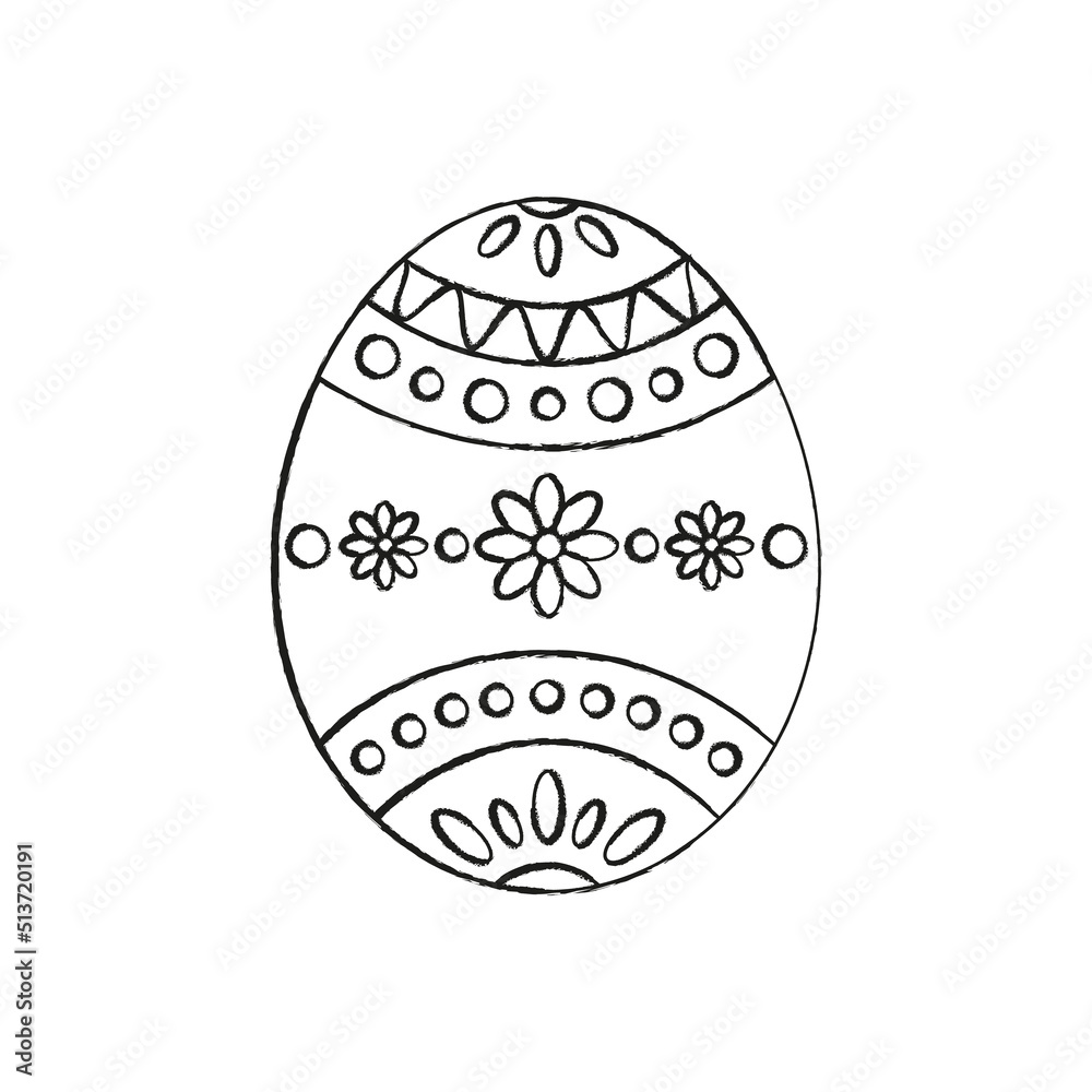 Easter egg line drawing Easter egg line drawing