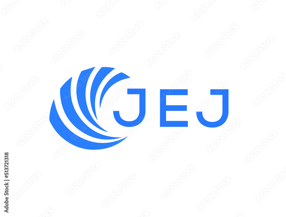 JEJ Flat accounting logo design on white background. JEJ creative initials Growth graph letter logo concept. JEJ business finance logo design.
 - obrazy, fototapety, plakaty 