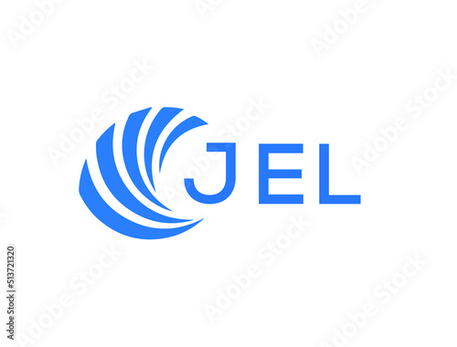JEL Flat accounting logo design on white background. JEL creative initials Growth graph letter logo concept. JEL business finance logo design.
