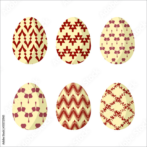 A set of the traditional painted Orthodox Christian Easter eggs