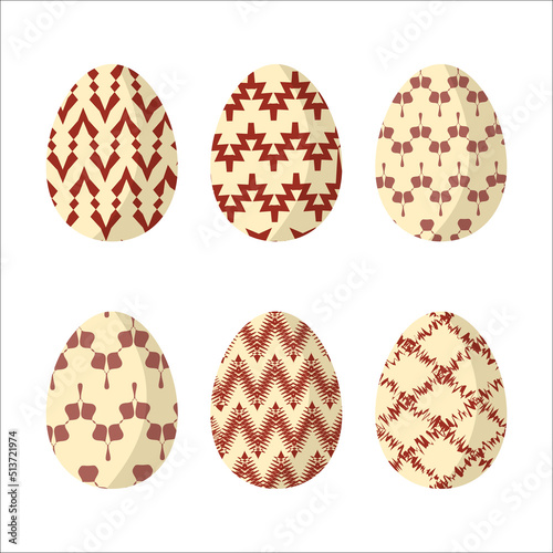 A set of the traditional painted Orthodox Christian Easter eggs
