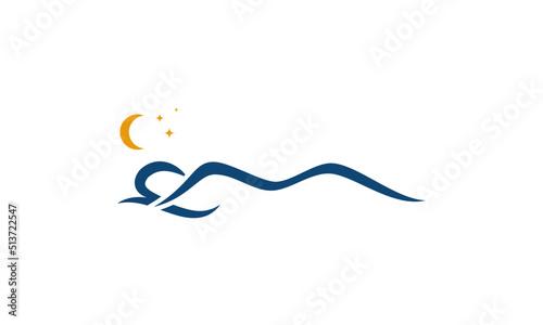 snooring and sleep logo, Massage spa woman logo 