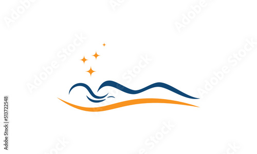 snooring and sleep logo, Massage spa woman logo 