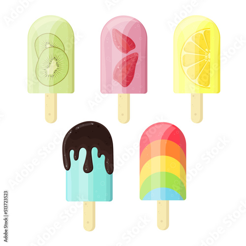 set of popsicles on a stick