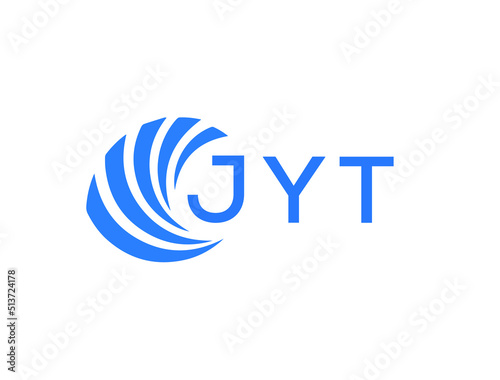 JYT Flat accounting logo design on white background. JYT creative initials Growth graph letter logo concept. JYT business finance logo design.
 photo