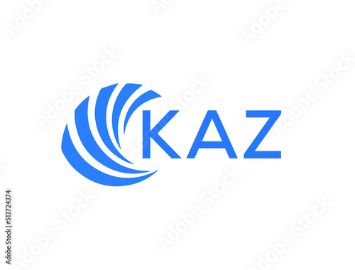 KAZ Flat accounting logo design on white background. KAZ creative initials Growth graph letter logo concept. KAZ business finance logo design.
