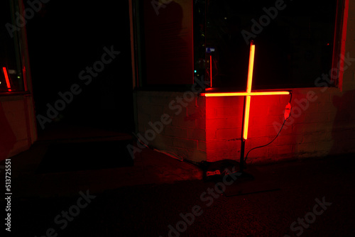 Dark MOFO 2022 sign board for event