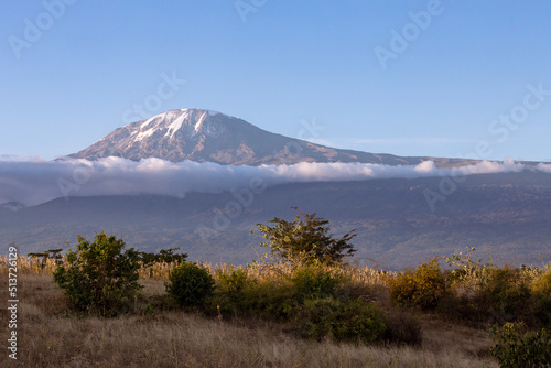 Mount Kibo from the Kilimanjaro mountain range - Tanzania