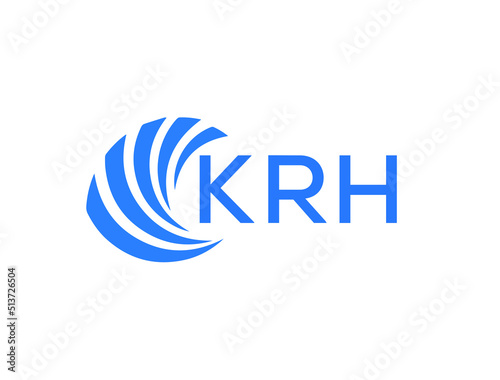 KRH Flat accounting logo design on white background. KRH creative initials Growth graph letter logo concept. KRH business finance logo design. 