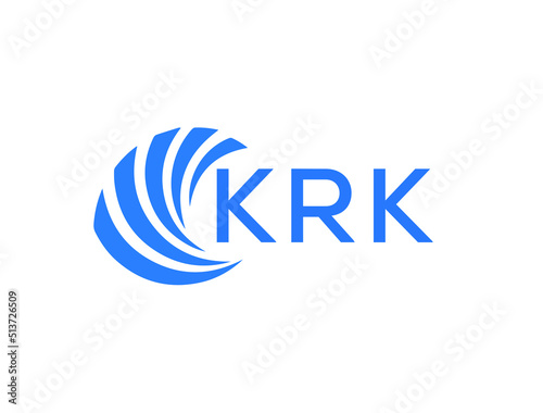 KRK Flat accounting logo design on white background. KRK creative initials Growth graph letter logo concept. KRK business finance logo design.
