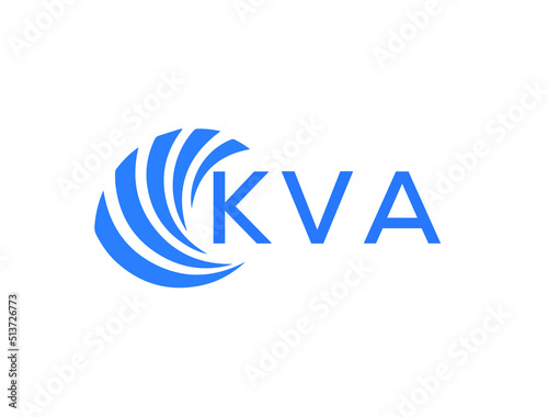 KVA Flat accounting logo design on white background. KVA creative initials Growth graph letter logo concept. KVA business finance logo design.
