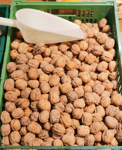 Walnuts sold at the fruit market