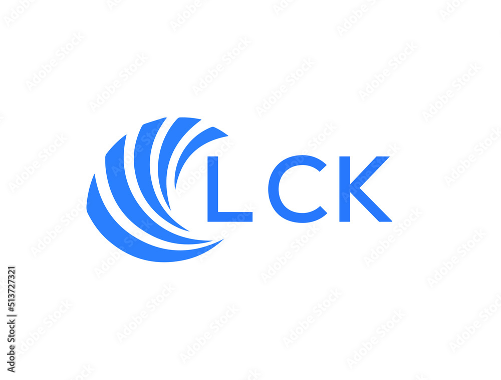 LCK Flat accounting logo design on white background. LCK creative initials Growth graph letter logo concept. LCK business finance logo design.
