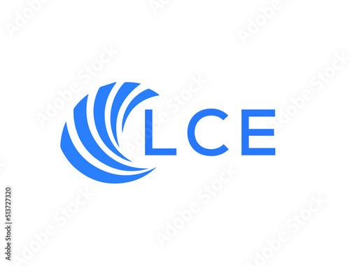 LCE Flat accounting logo design on white background. LCE creative initials Growth graph letter logo concept. LCE business finance logo design.
 photo