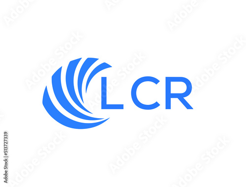 LCR Flat accounting logo design on white background. LCR creative initials Growth graph letter logo concept. LCR business finance logo design. 