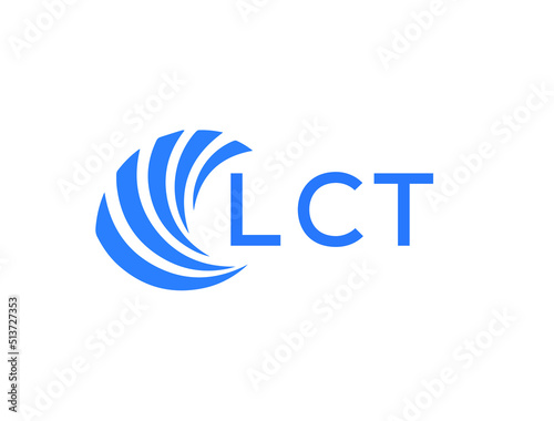 LCT Flat accounting logo design on white background. LCT creative initials Growth graph letter logo concept. LCT business finance logo design.
 photo