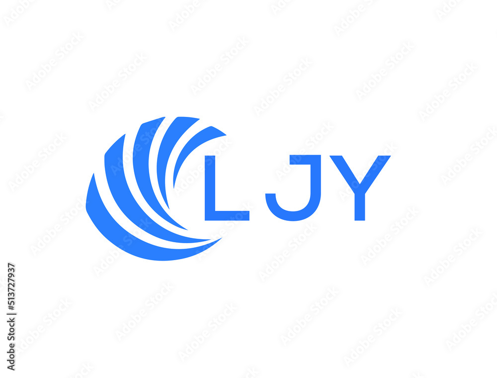 LJY Flat accounting logo design on white background. LJY creative initials Growth graph letter logo concept. LJY business finance logo design.
