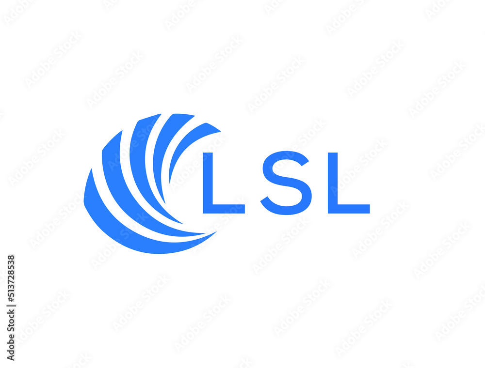 LSL Flat accounting logo design on white background. LSL creative initials Growth graph letter logo concept. LSL business finance logo design.
