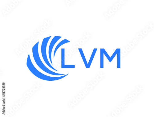 LVM Flat accounting logo design on white background. LVM creative initials Growth graph letter logo concept. LVM business finance logo design.
 photo