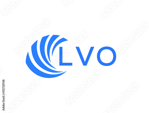 LVO Flat accounting logo design on white background. LVO creative initials Growth graph letter logo concept. LVO business finance logo design.
 photo