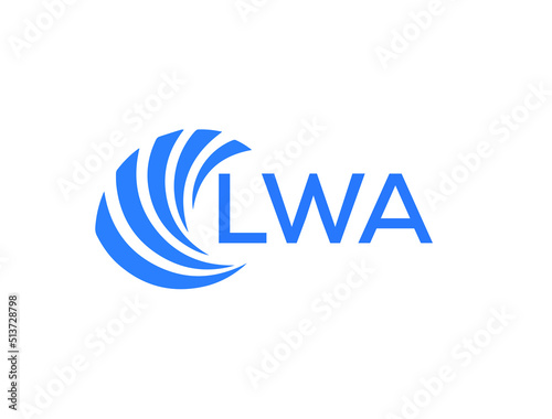 LWA Flat accounting logo design on white background. LWA creative initials Growth graph letter logo concept. LWA business finance logo design. 