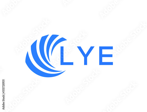 LYE Flat accounting logo design on white background. LYE creative initials Growth graph letter logo concept. LYE business finance logo design.
