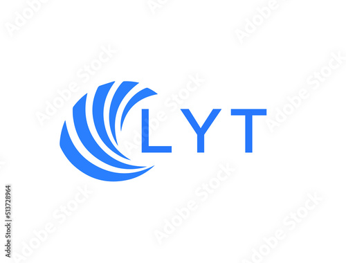 LYT Flat accounting logo design on white background. LYT creative initials Growth graph letter logo concept. LYT business finance logo design.

