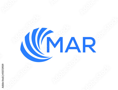 MAR Flat accounting logo design on white background. MAR creative initials Growth graph letter logo concept. MAR business finance logo design.
