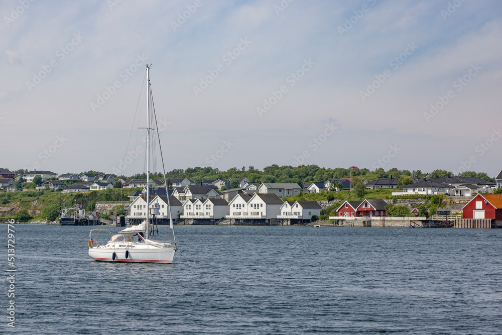 Sailboats in the Brønnøysund harbor, Northern Norway- Europe