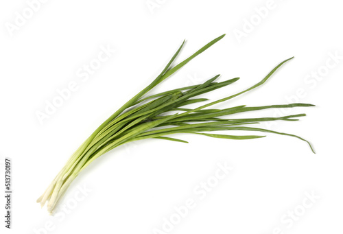 Green onion isolated on white background with clipping path
