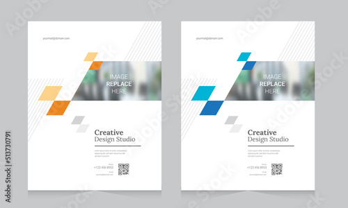 Cover design for annual report and business catalog, magazine, flyer or booklet. Brochure template layout. A4 cover vector EPS-10